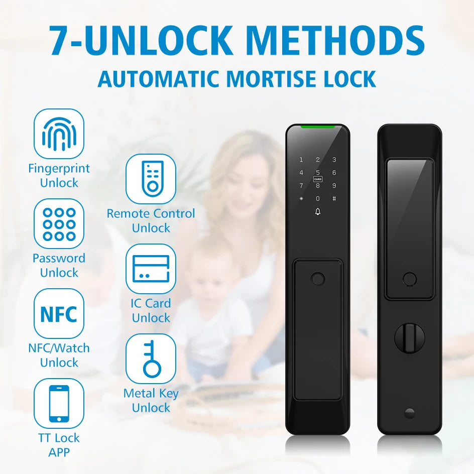 RAYKUBE Full-Automatic Electronic Biometric Smart Door Lock