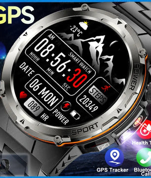 Silica Gel Waterproof Round Shaped Heart Rate Tracker Smartwatch