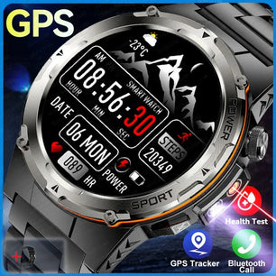 Silica Gel Waterproof Round Shaped Heart Rate Tracker Smartwatch
