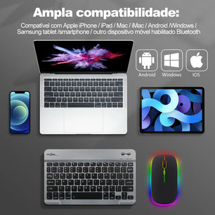1600 DPI Plastic 2.4G Rechargeable Wireless Keyboard Mouse Kit