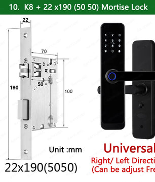Wifi Smart Fingerprint Digital Electric Door Lock with Longer Handle Panels
