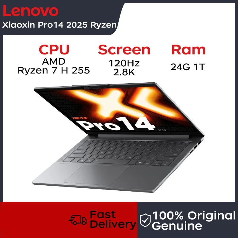 1TB 14" 120Hz Xiaoxin Pro14 Ryzen OLED Screen Lenovo Laptop