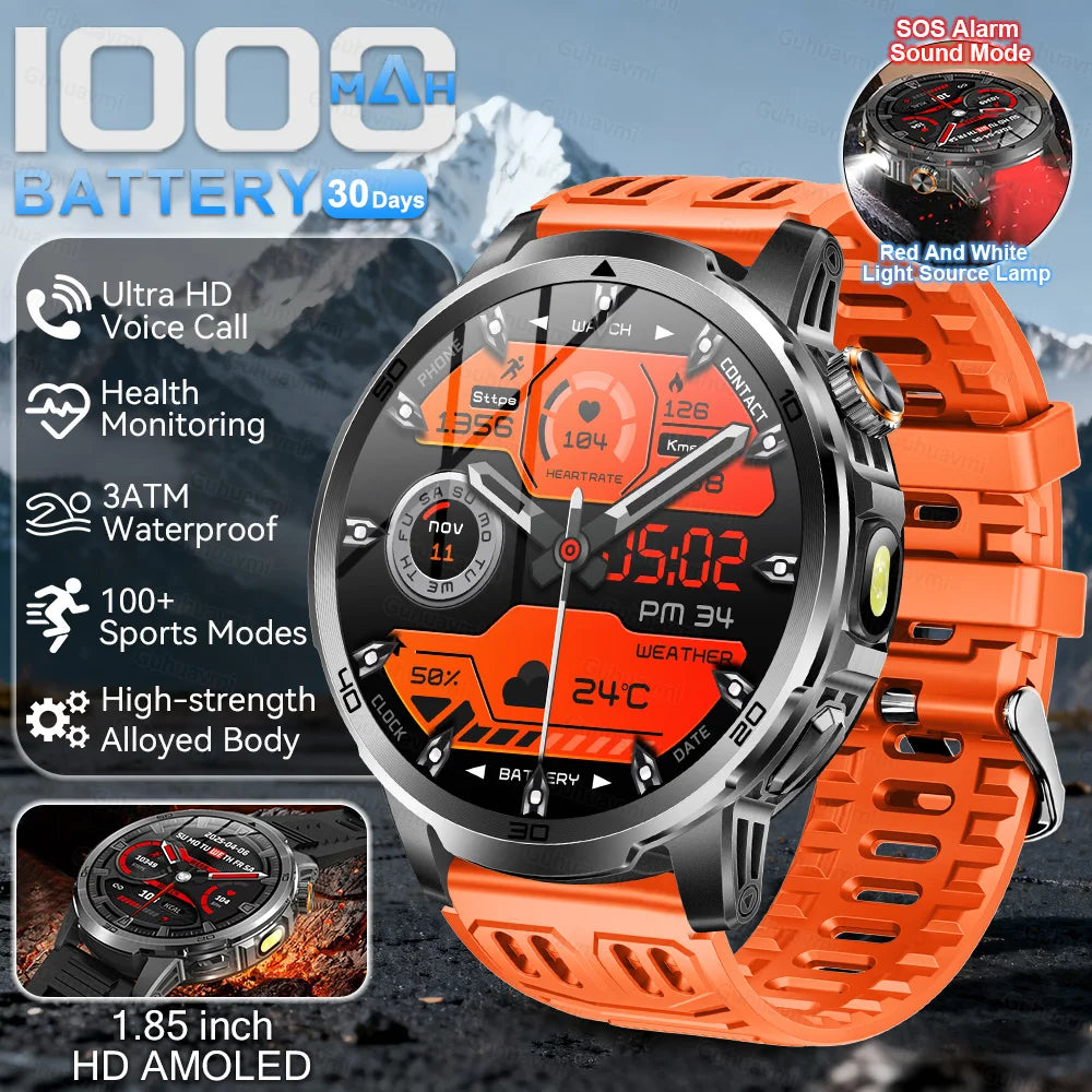 Steel Waterproof Android Round Shape On-Wrist Smartwatch