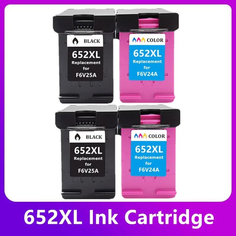 652XL Ink Cartridge Compatible For HP 652 XL Deskjet 1115 1118 2135 2136