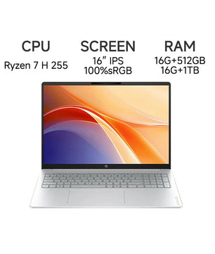 HP AMD Ryzen 7 H 255 16GB RAM 512GB SSD 16 Inch Laptop