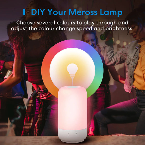 Meross Plastic Smart WiFi LED Night Light Dimmable Bedside Lamp