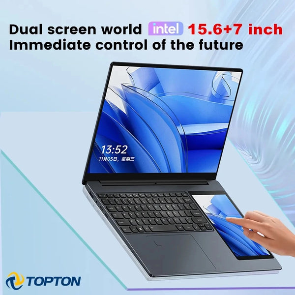 Topton Intel N5095 16GB RAM 2TB SSD 15.6 Inch Dual Screen Laptop