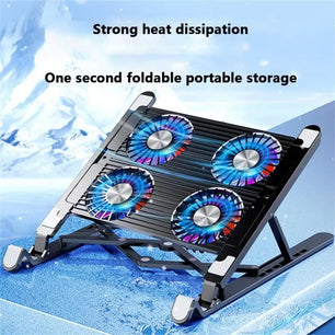 Plastic Mechanical Adjustment Cooling Fan Portable Laptop Stand