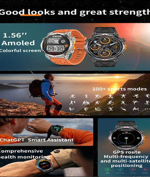 Silica Gel Amoled Display Waterproof Android Round Smartwatch