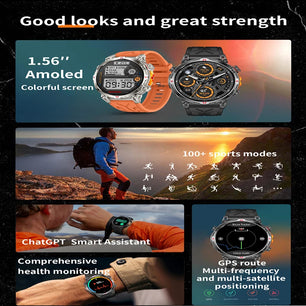 Silica Gel Amoled Display Waterproof Android Round Smartwatch