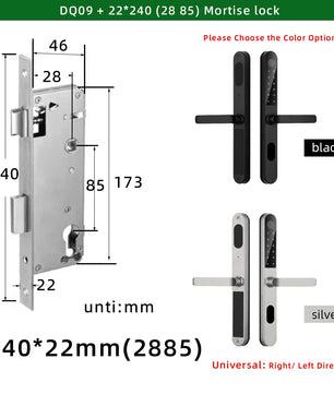 Aluminium Alloy Waterproof Bluetooth Reversible Handle Door Lock