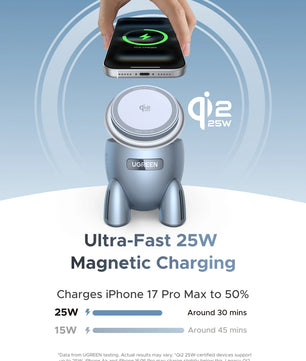 Ugreen 20W ABS USB Type-C Wireless Charger For iPhone 16 Pro Max