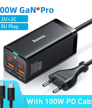 Baseus 65W 100W USB Type-C Fast Charger For iPhone and MacBook