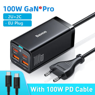 Baseus 65W 100W USB Type-C Fast Charger For iPhone and MacBook