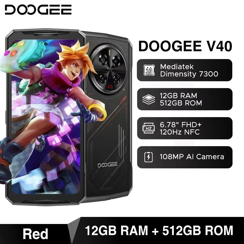 IPS V40 5G Rugged Android Normal Screen Fast Charging Smartphone