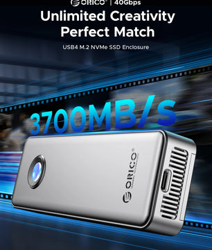 40Gbps M.2 NVMe Cooling Fan High Speed External SSD Enclosure