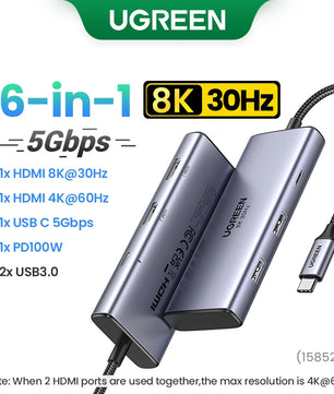 Ugreen 13-IN-1 Type-C Card Reader HDMI USB Splitter Hub