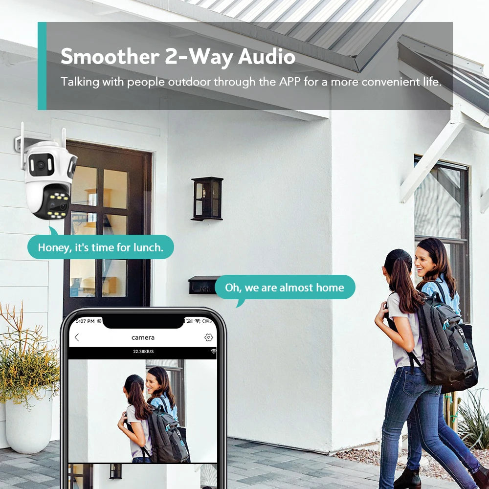 Boavision 12MP WIFI 4 Screen Auto Tracking Security Dome Camera