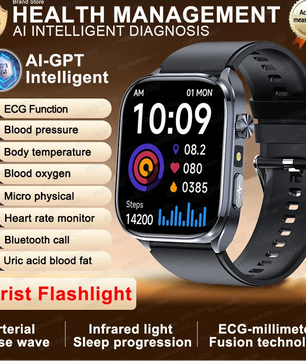 Fine Steel Waterproof Android Square Shape On-Wrist Smartwatch