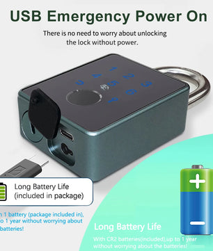 Aluminium Alloy Fingerprint Waterproof Reversible Door Lock