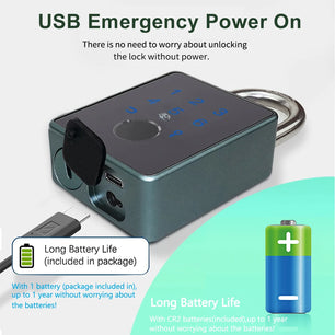 Aluminium Alloy Fingerprint Waterproof Reversible Door Lock