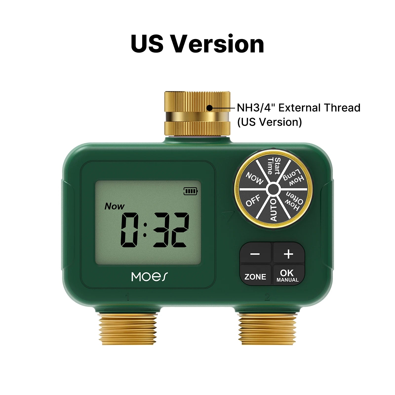 Moes Smart Waterproof Rotary Knob Button LCD Display Water Timer