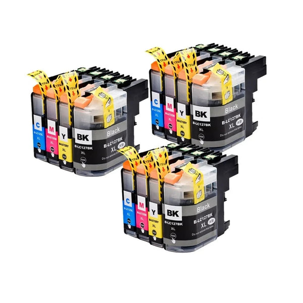 3 Sets LC125XL LC127XL Ink Cartridge For Brother MFC-J245/J470DW