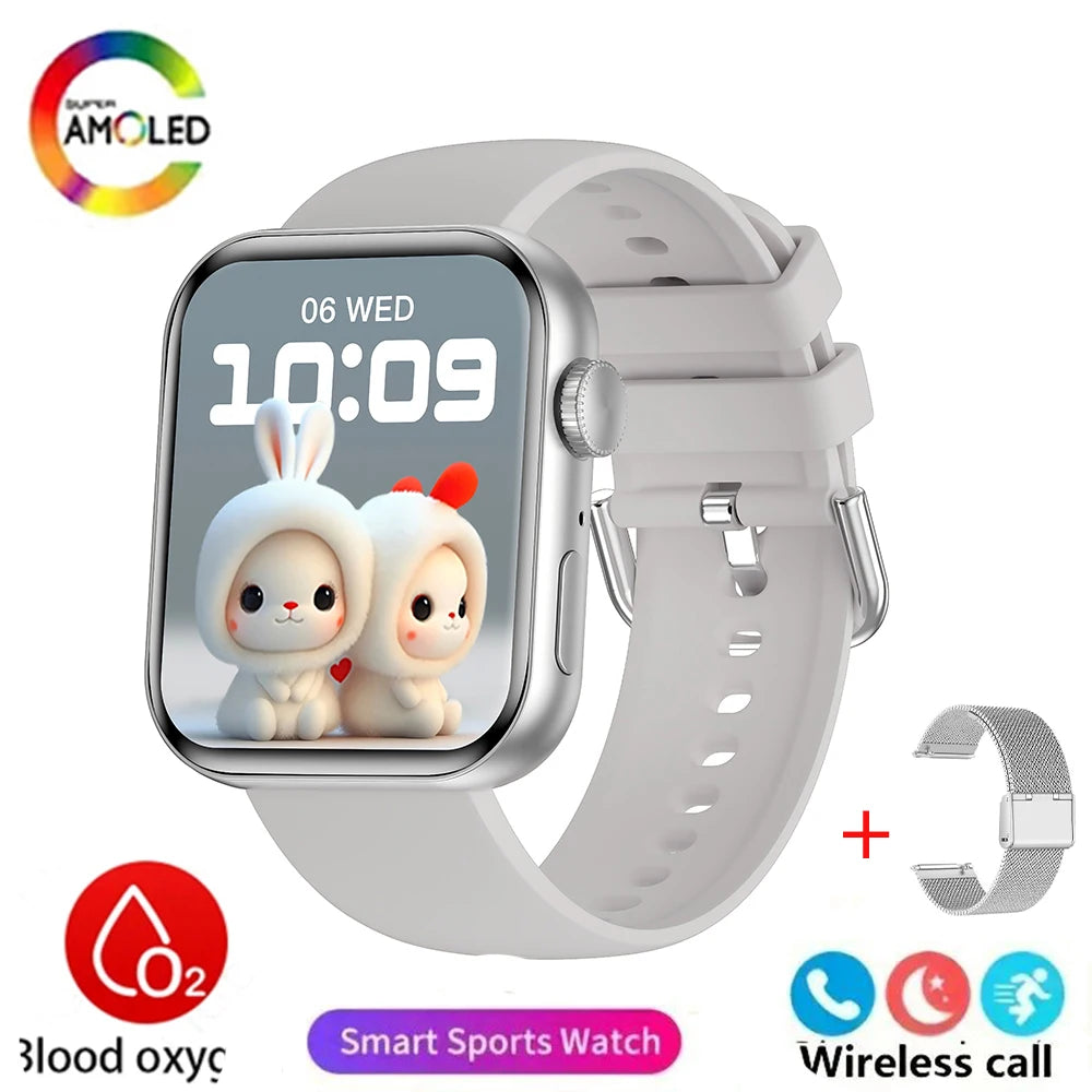 Silica Gel Waterproof Bluetooth Android GPS Square Shape Smartwatch