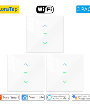 LoraTap 240V Plastic Automatic Remote Control Roller Shutter Switch