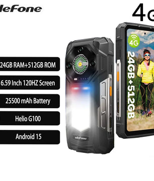 25500mAh 6.95'' 512GB Android Armor 33 4G Rugged Smartphone