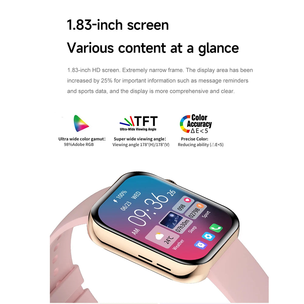 Silica Gel Waterproof Bluetooth Android GPS Square Shape Smartwatch