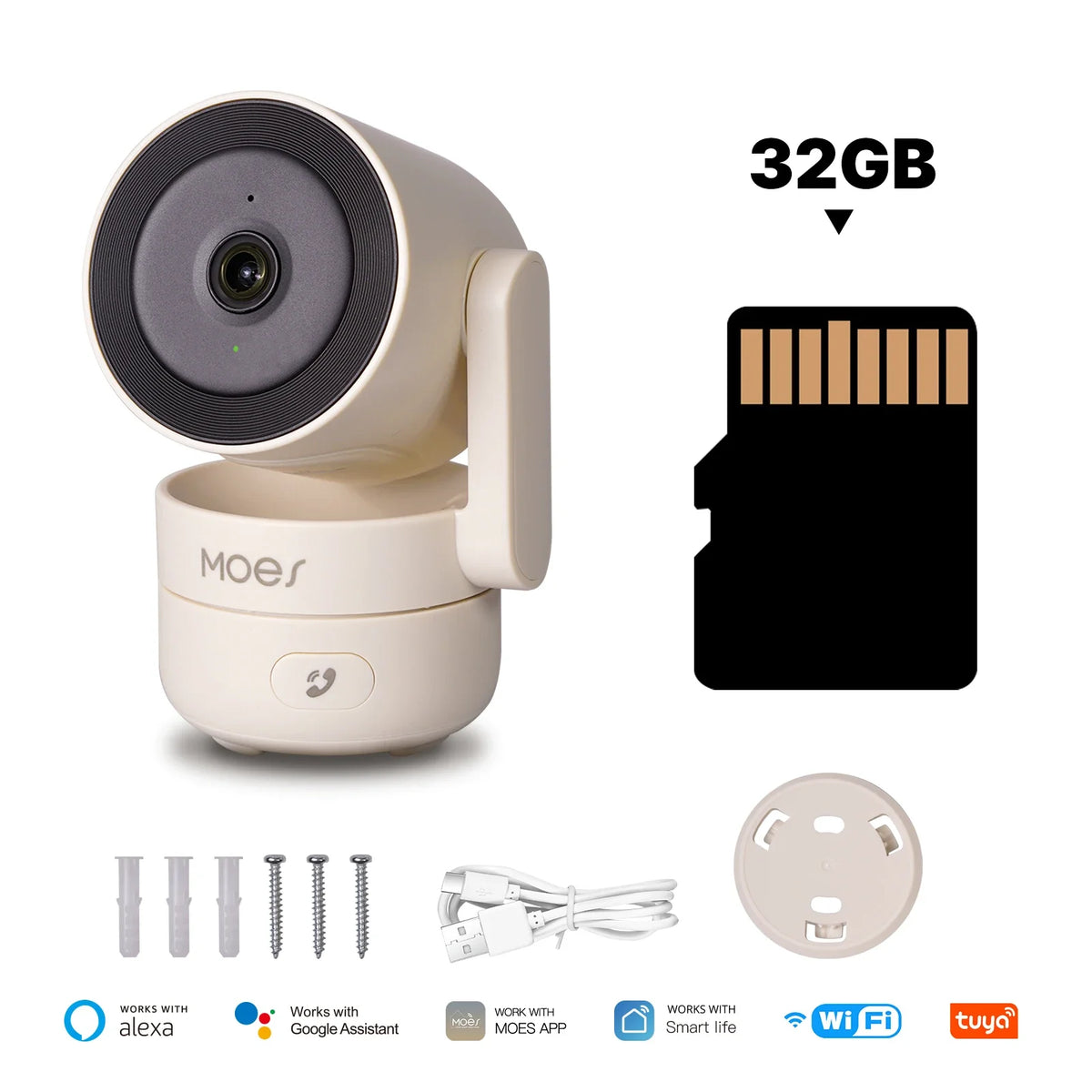 4 Mega Pixel PVC 5V 1A Night Vision Tilt Smart Security Camera