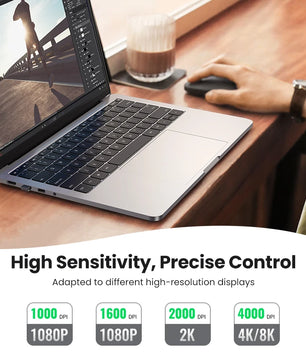 Ugreen 4000 DPI 2.4G USB Bluetooth Support Wireless Portable Mouse