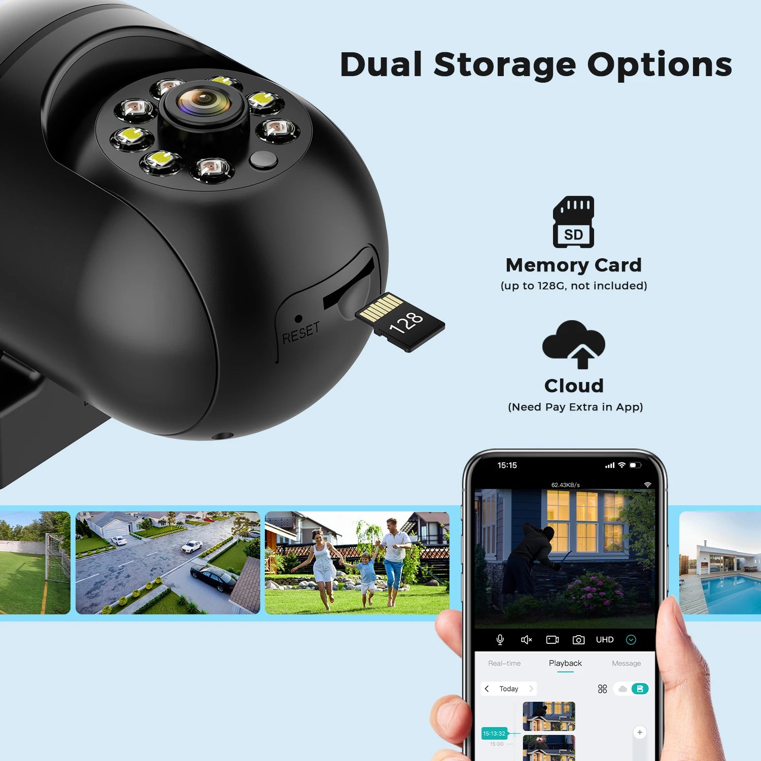 4MP Single Lens Wifi 5X Digital Zoom Surveillance Camera