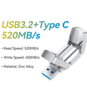 128GB - 2TB USB 3.2 External Flash Memory Solid State Pen Drive