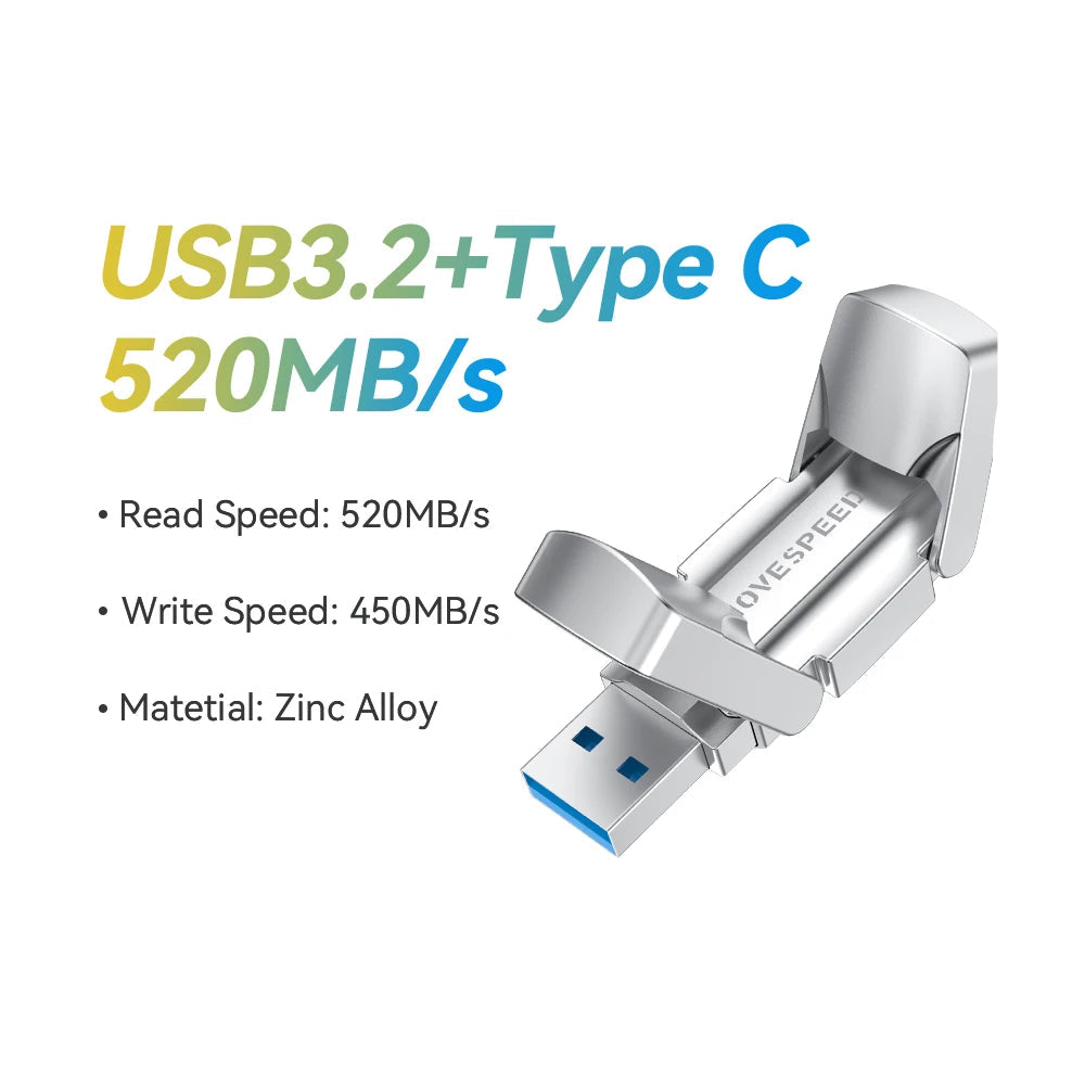 High Speed USB 3.2 USB Type C Gen 2 Pendrive For Android