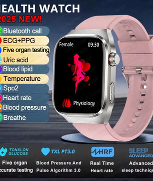 Fine Steel Waterproof Android Square Shaped Bluetooth Smartwatch