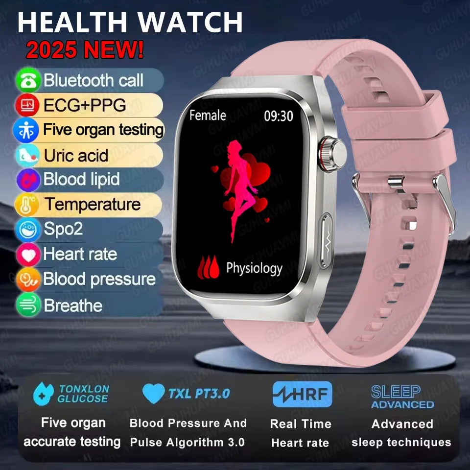 Fine Steel Waterproof Android Square Shaped Bluetooth Smartwatch
