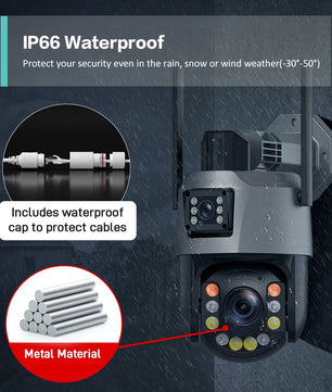 Boavision 8MP WIFI Dual Lens Dual Screen Waterproof Dome Camera