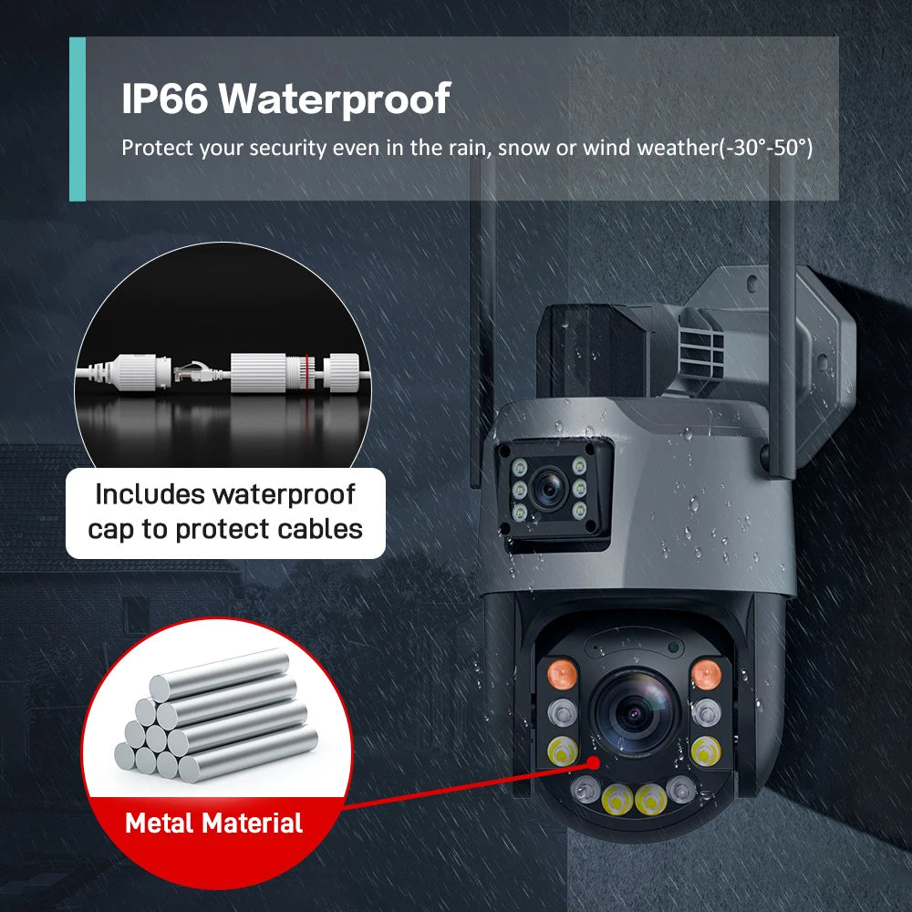 Boavision 8MP WIFI Dual Lens Dual Screen Waterproof Dome Camera