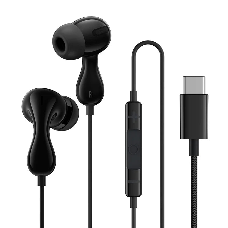 ABS 3.5mm Dynamic Vocalism Type-C Bluetooth Earphones