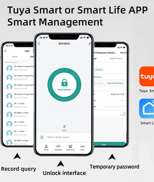 Zinc Alloy Fingerprint Bluetooth Electronic Reversible Door Lock