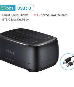 Plastic USB 3.0 3.5 Inch Type-C Dual Bay Hard Drive