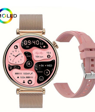 Silica Gel Smart Bluetooth Voice Support Round Shaped Sports Watch