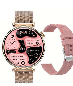 Silica Gel Waterproof Android Round Shape Bluetooth Smartwatch