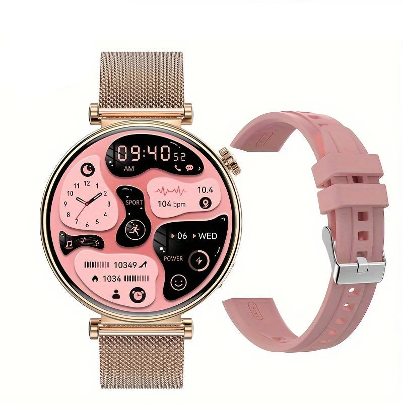 Silica Gel Waterproof Android Round Shape Bluetooth Smartwatch