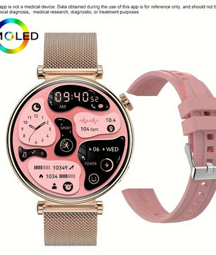Alloy Waterproof Amoled Full Touch Screen Android Round Smartwatch