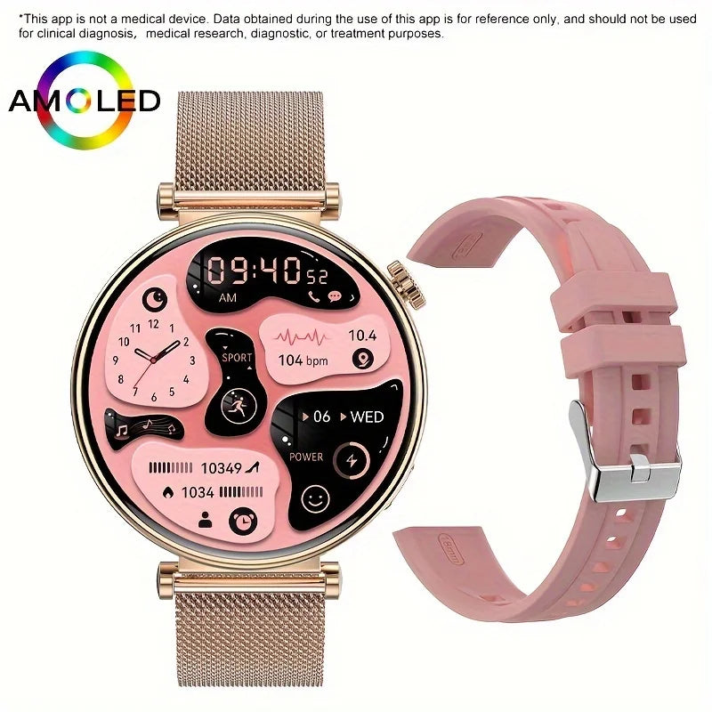 Alloy Waterproof Amoled Full Touch Screen Android Round Smartwatch