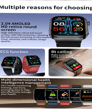 Silica Gel Waterproof Android Square Heart Rate Tracker Smartwatch