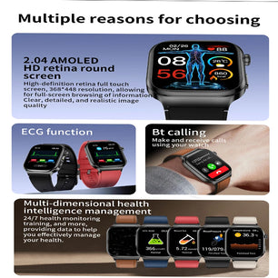 Silica Gel Waterproof Android Square Heart Rate Tracker Smartwatch
